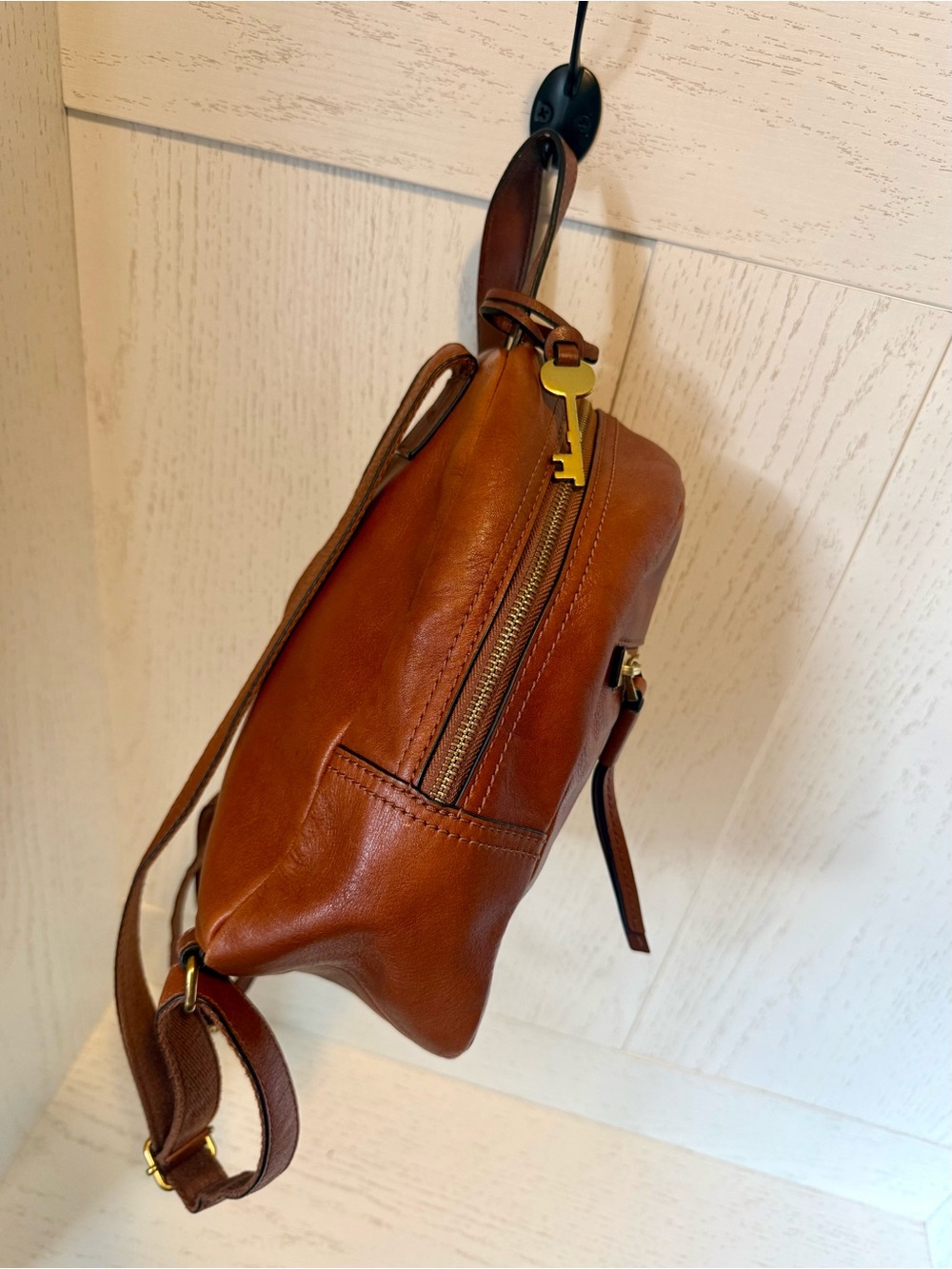 Fossil Cognac Leather Megan Mini Backpack - Picture 4 of 15